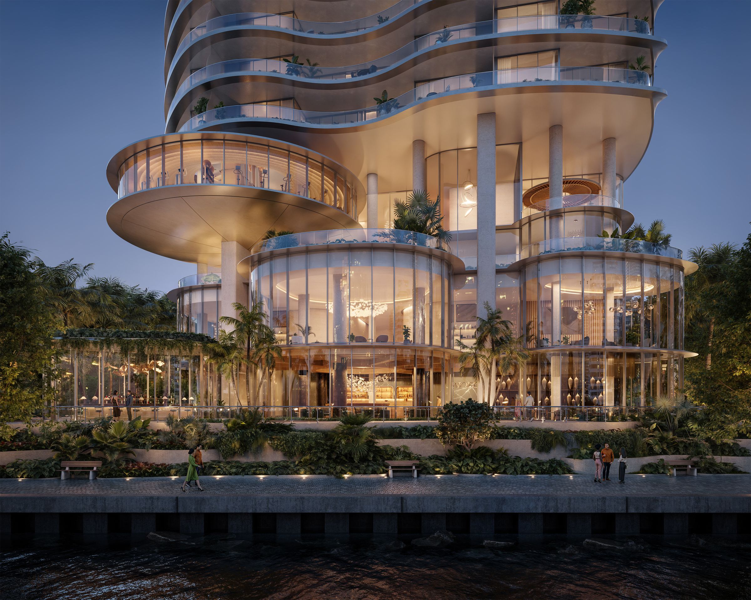 Brickell waterfront boardwalk