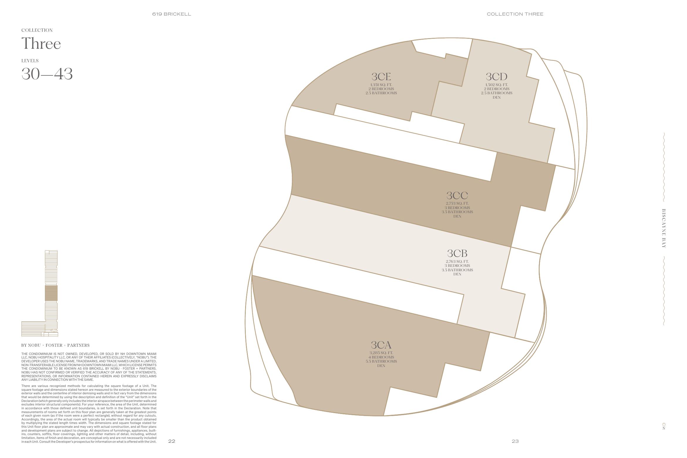 Published Collection Three floorplate, levels 30–43